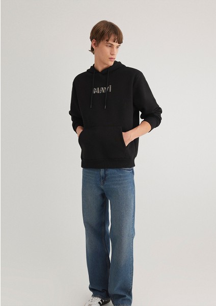 Kapüşonlu Siyah SWEATSHIRT0S10326-900