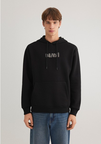 Kapüşonlu Siyah SWEATSHIRT0S10326-900