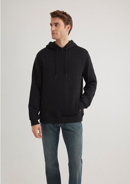 Kapüşonlu Siyah SWEATSHIRT0S10330-900