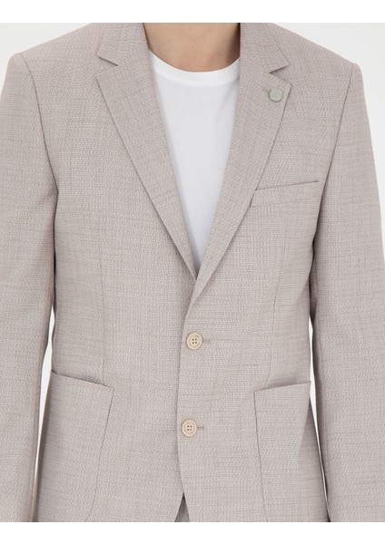 Erkek Bej Ex. Slim Fit Takım Elbise 50285298-VR011