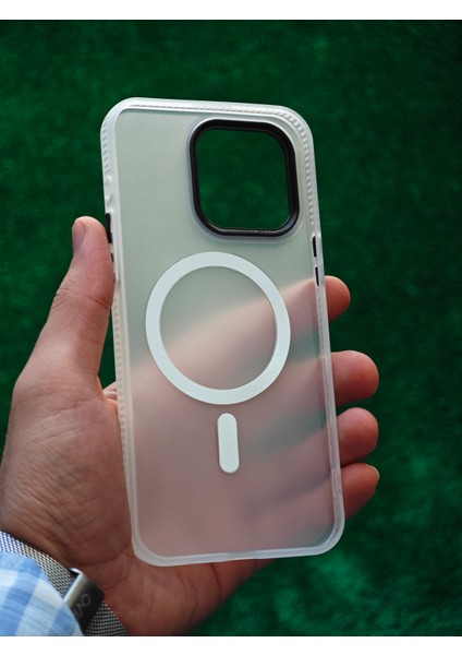 Apple iPhone 15 Pro Kılıf Magsafe Uyumlu Kamera Çıkıntılı Darbe Emici Mat Lüx Kapak TB-047
