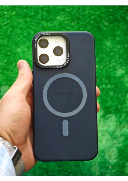 Apple iPhone 15 Pro Kılıf Magsafe Uyumlu Kamera Çıkıntılı Darbe Emici Mat Lüx Kapak TB-047