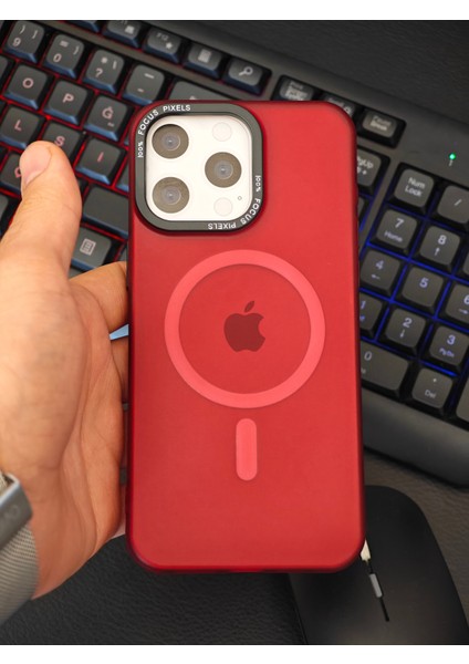 Apple iPhone 15 Pro Kılıf Magsafe Uyumlu Kamera Çıkıntılı Darbe Emici Mat Lüx Kapak TB-047