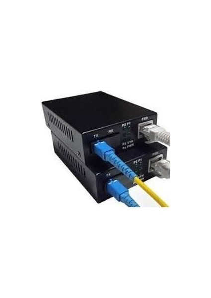Media Converter Single Mode 10-100-1000 20 Km Dual Sc
