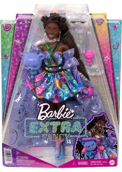 HHN13 Barbie Extra Fancy - Mor Kostümlü Bebek