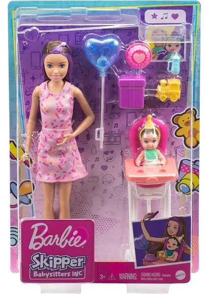 FHY97 Barbie Bebek Bakıcısı Bebeği ve Aksesuarları Oyun Seti