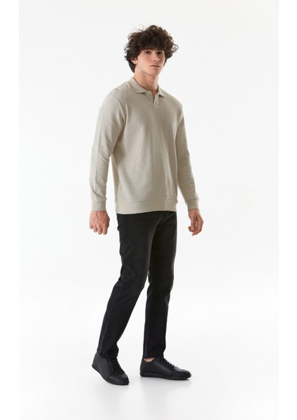 Fitilli Polo Yaka Triko Kazak modelleri