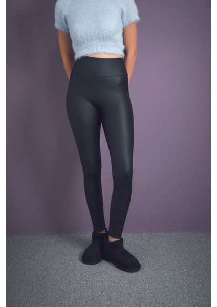 Yüksek Bel Suni Deri Tayt fiyatları