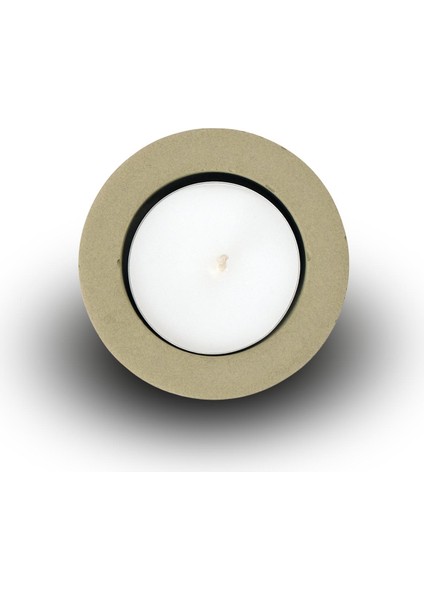 Inytium Serisi Dekoratif Haki Renk Beton Tealight Mumluk (Tealight Hediyeli!...) fiyatları