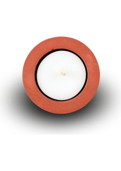 Inytium Serisi Dekoratif Kiremit Renk Beton Tealight Mumluk (Tealight Hediyeli!...) fiyatları