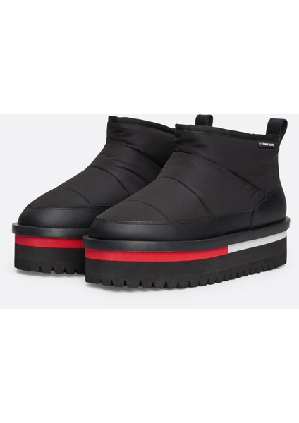 Tommy Hılfıger Tjw Nylon Flatform Boot Wl Bot & Bootie