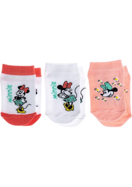 Minnie Mouse 3'lü Bilek Çorap Kız Bebek