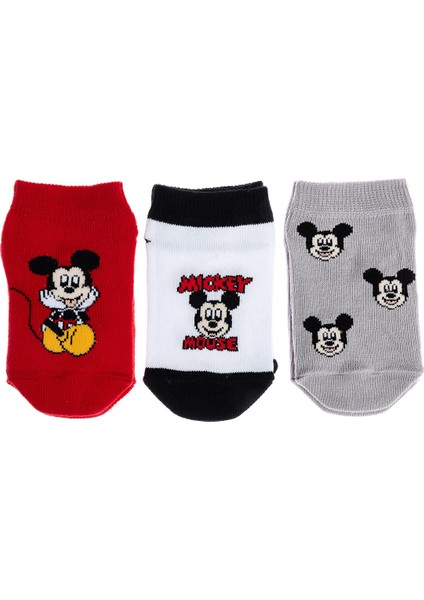 Mickey Mouse 3'lü Bilek Çorap Erkek Bebek