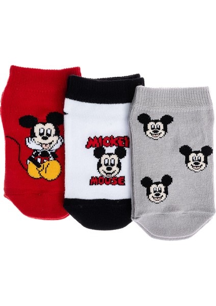 Mickey Mouse 3'lü Bilek Çorap Erkek Bebek