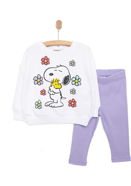 Snoopy Snoopy Kız Sweatshirt - Tayt Kız Bebek