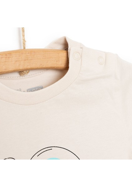 Basic Erkek Astro Dinozor Baskılı T-Shirt Erkek Bebek