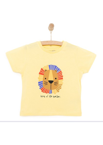 Basic Erkek Aslan Baskılı T-Shirt Erkek Bebek