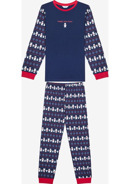 Erkek Çocuk New Bear Mavi Pijama Takımı