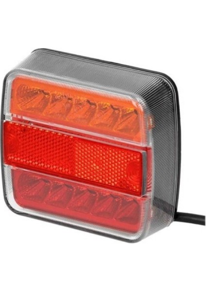 Mıknatıslı LED Römork Stop Lambası Seti 7 Pin Soketli 12V Yatek Karavan Tekne