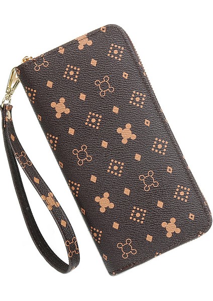 Büyük Kapasiteli Fermuarlı Cüzdan Bayanlar Uzun Moda Kadın Cüzdan Clutch Yeni Cep Telefonu Çantası Para Cüzdan (Yurt Dışından)