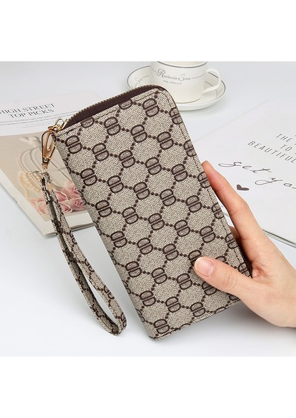 Büyük Kapasiteli Fermuarlı Cüzdan Bayanlar Uzun Moda Kadın Cüzdan Clutch Yeni Cep Telefonu Çantası Para Cüzdan (Yurt Dışından)