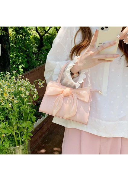 Kadınlar Için Sevimli Yapışkan Tabak Düğümü Çok Yönlü Tek Omuz Çapraz Çanta (Yurt Dışından)