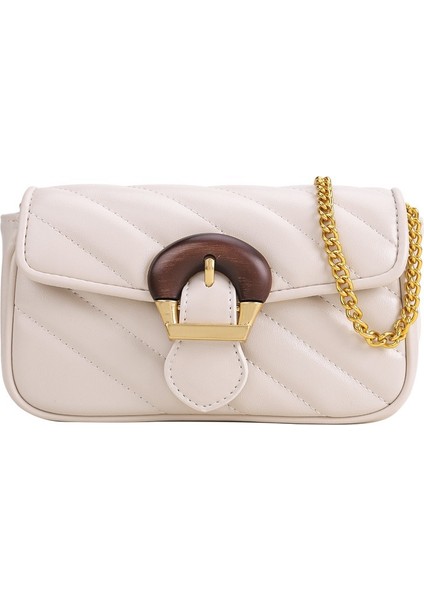 Fransız Niş Nakış Iplik Zincir Kadın Çanta Omuz Crossbody Çanta (Yurt Dışından)