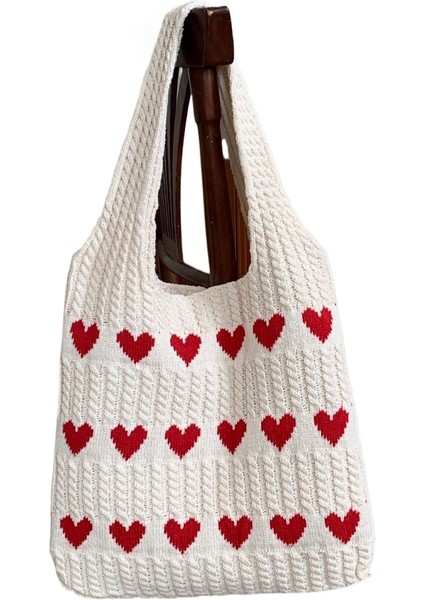 Yeni Örme Çanta Dokuma Çanta Üst Düzey Yün Taşınabilir Omuz Çanta Kadın Çanta (Yurt Dışından)