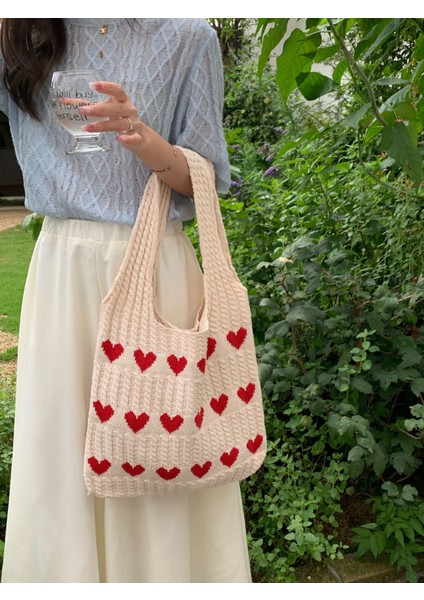 Yeni Örme Çanta Dokuma Çanta Üst Düzey Yün Taşınabilir Omuz Çanta Kadın Çanta (Yurt Dışından) modelleri