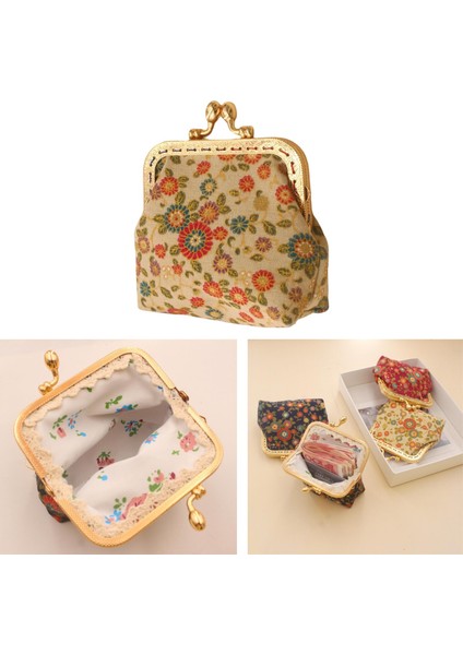 Küçük Çiçekli Tokalı Çanta Vintage (Yurt Dışından)