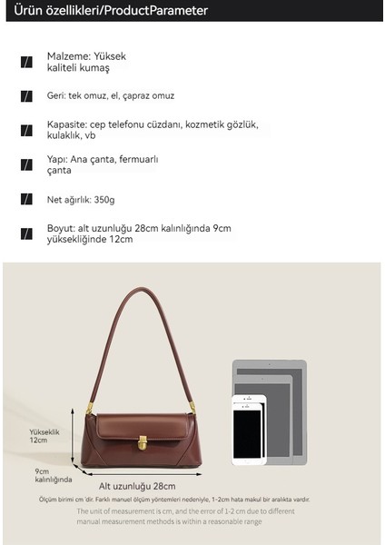 Koltuk Altı Çantası Vintage Baget Çantası Çok Yönlü Omuz Çantası Kadın (Yurt Dışından) modelleri