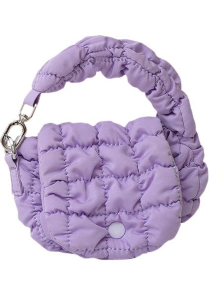 Kapitone Çanta Çantası Taşınabilir Mini Cüzdan Alışveriş Şlığı Için (Yurt Dışından)