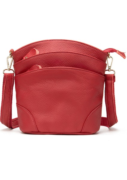 Kadın Çantası Deri Bayan Kova Çanta Sığır Derisi Crossbody Omuz Çantası Kadın (Yurt Dışından)