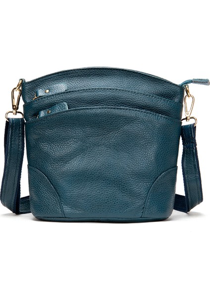 Kadın Çantası Deri Bayan Kova Çanta Sığır Derisi Crossbody Omuz Çantası Kadın (Yurt Dışından)