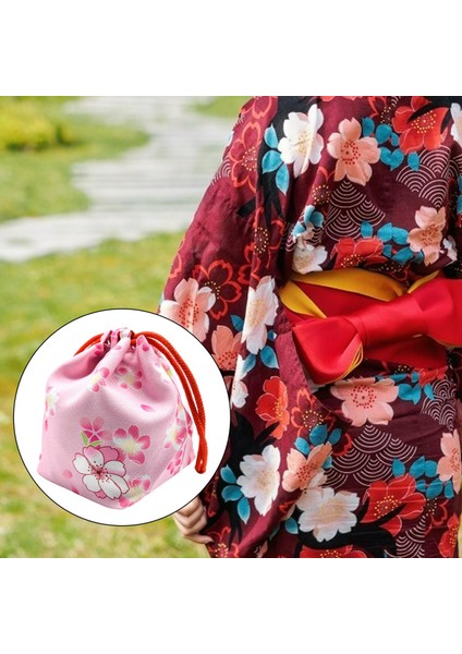 Japon Çizim Çantası Çantası Gıda Torbası Pembe (Yurt Dışından)