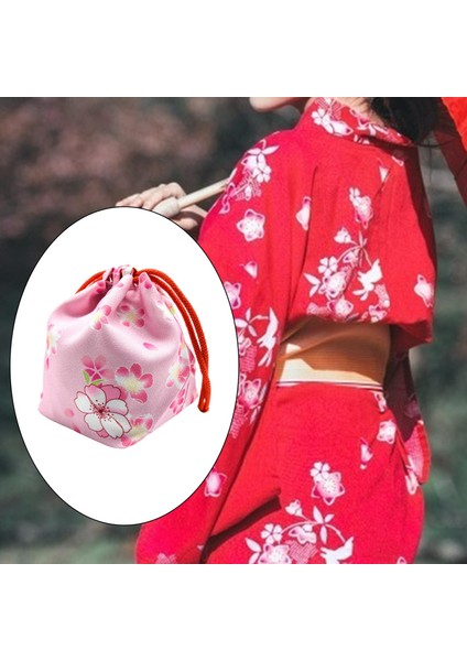 Japon Çizim Çantası Çantası Gıda Torbası Pembe (Yurt Dışından)