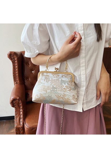 Kadın Klasik Ipek Çanta Crossbody Çanta (Yurt Dışından)