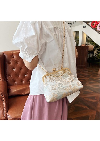 Kadın Klasik Ipek Çanta Crossbody Çanta (Yurt Dışından)