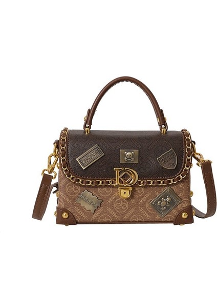 Trend Vintage Rozet Çanta Kadın Moda Crossbody Çanta El Kutusu Çanta (Yurt Dışından)