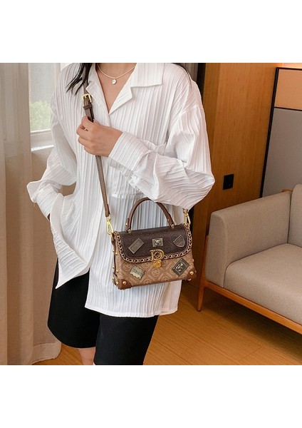 Trend Vintage Rozet Çanta Kadın Moda Crossbody Çanta El Kutusu Çanta (Yurt Dışından) modelleri