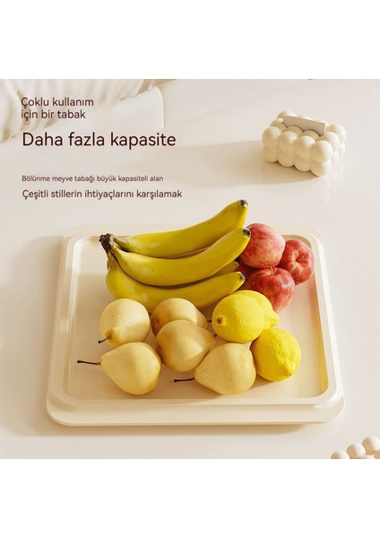 Meyve Tabağı Oturma Odası Ev Atıştırmalık Tabağı Şeker Bölmeli Kuru Meyve (Yurt Dışından)