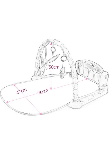 Pedal Piyano Bebek Piyano Fitness Standı Sürünme Paspası Battaniye Erken Eğitim Oyuncakları (Yurt Dışından)