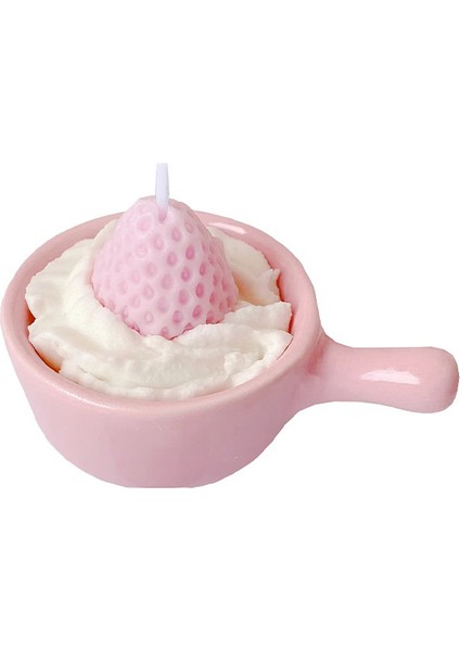 Soya Balmumu Kek Sevimli Çilek Kokulu Mumlar (Yurt Dışından)