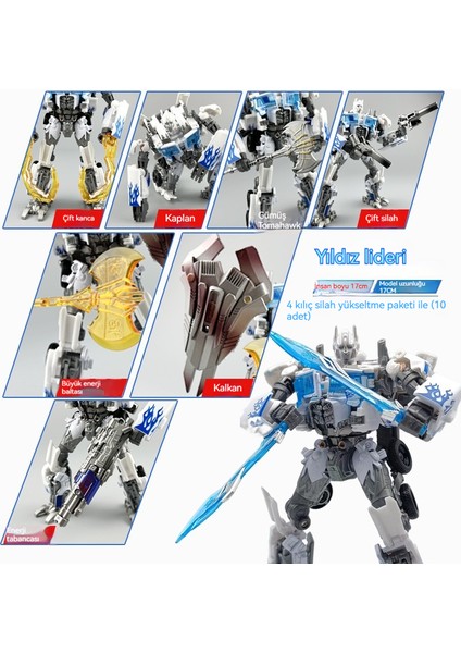 Transformers Optimus Uçan Kanat Sütunu Model Robot Figure Kayışlı Aksesuarlar Çantası (Yurt Dışından)