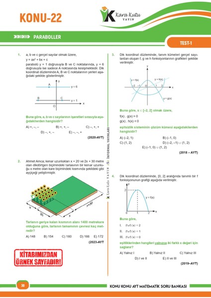 2025 YKS - AYT Matematik - Geometri Karakutu Konu Konu Çıkmış Soru Bankası