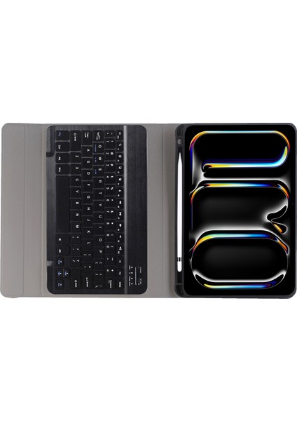 iPad Pro 11 2024 Için Kalem Yuvalı Bluetooth Dokunmatik Klavye (Yurt Dışından) modelleri