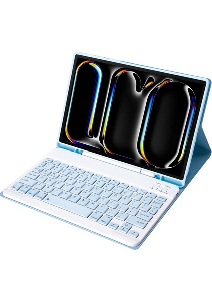 iPad Pro 11 2024 Için Kalem Yuvalı Bluetooth Dokunmatik Klavye (Yurt Dışından)