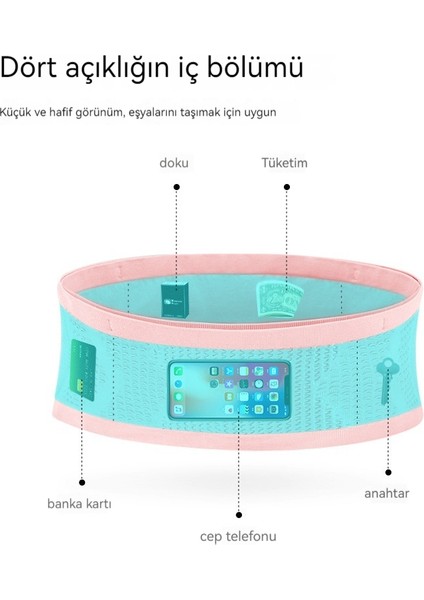 Erkekler ve Kadınlar Için Koşu Spor Bel Çantası Spor Çok Fonksiyonlu Bel Çantası (Yurt Dışından)