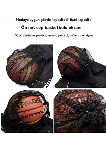 Basketbol Sırt Çantası Büyük Kapasiteli Açık Hava Spor Çantası Seyahat Çantası (Yurt Dışından)