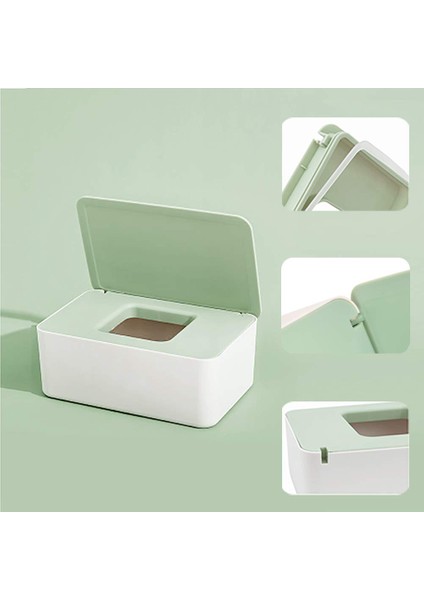 Neme Dayanıklı Sızdırmaz Kapaklı Islak Mendil Peçete Kutusu (Pembe) (Yurt Dışından) fırsatları